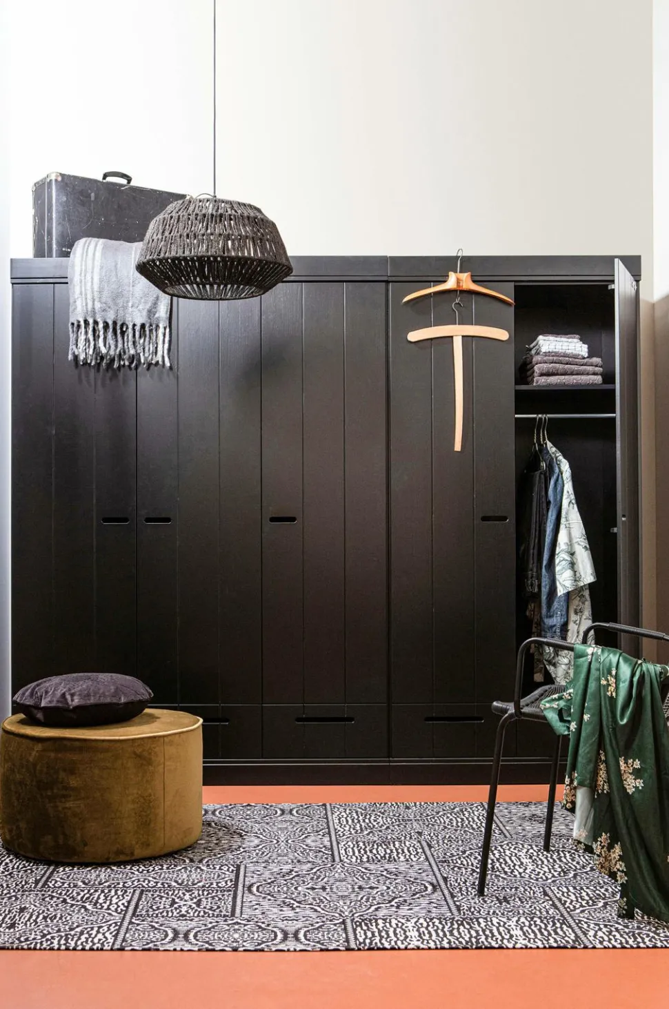 WOOOD Garderobe Connect m struktur, H195xB140xD53